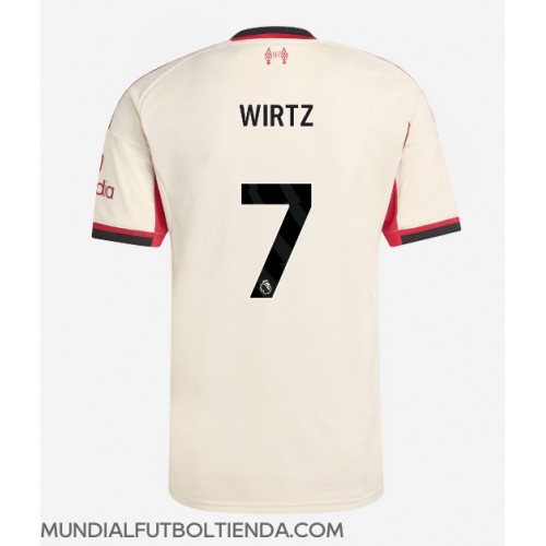 Camiseta Liverpool Florian Wirtz #7 Segunda Equipación Replica 2025-26 mangas cortas